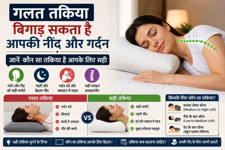 गलत तकिया नींद और गर्दन दर्द का कारण बन सकता है, सही तकिया चुनने की जानकारी