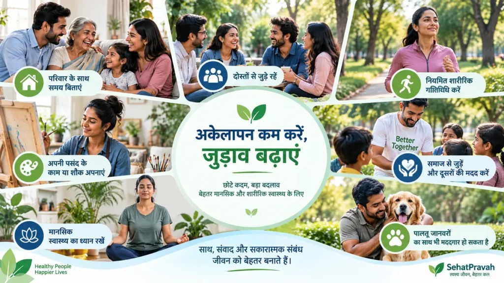 अकेलापन कम करने के तरीके और सामाजिक जुड़ाव